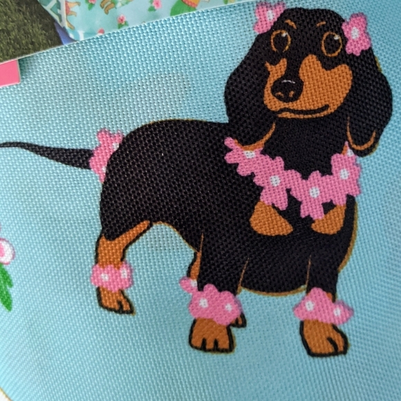 Outdoor Blanket Frenchie Pug Corgi Doxie Water Repellent 50" x 60" Aqua NWT - Picture 14 of 16